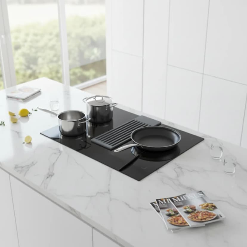 Ohigitecki Built-in Induction Cooker with Downdraft Exhaust Hood